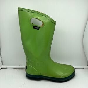Bogs Boots Womens 7 Green Waterproof Rain Rubber
